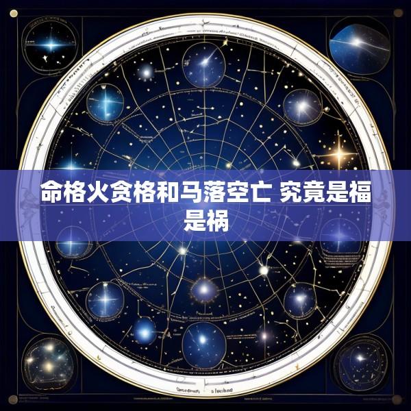 命格火贪格和马落空亡 究竟是福是祸