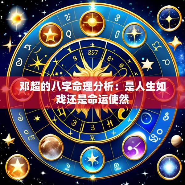 邓超的八字命理分析：是人生如戏还是命运使然