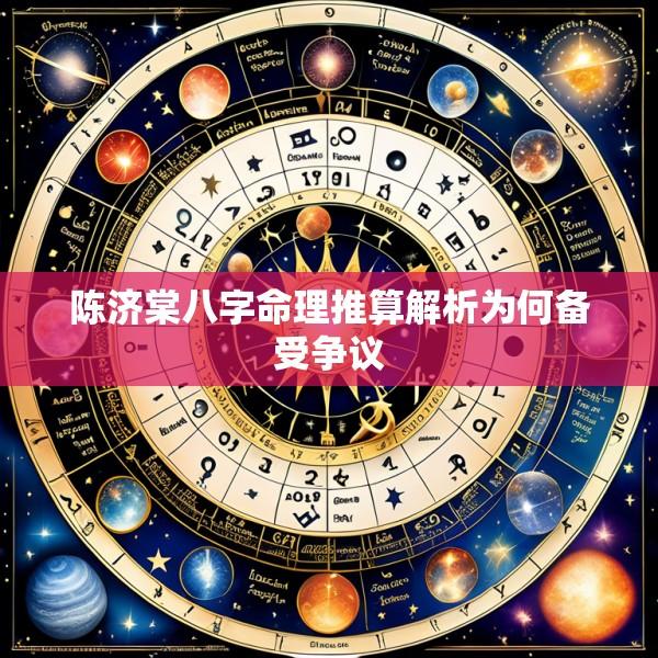 陈济棠八字命理推算解析为何备受争议