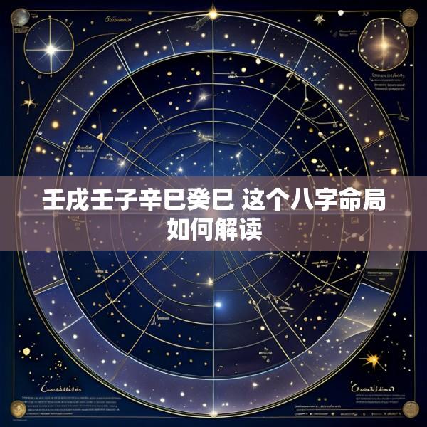 壬戌壬子辛巳癸巳 这个八字命局如何解读