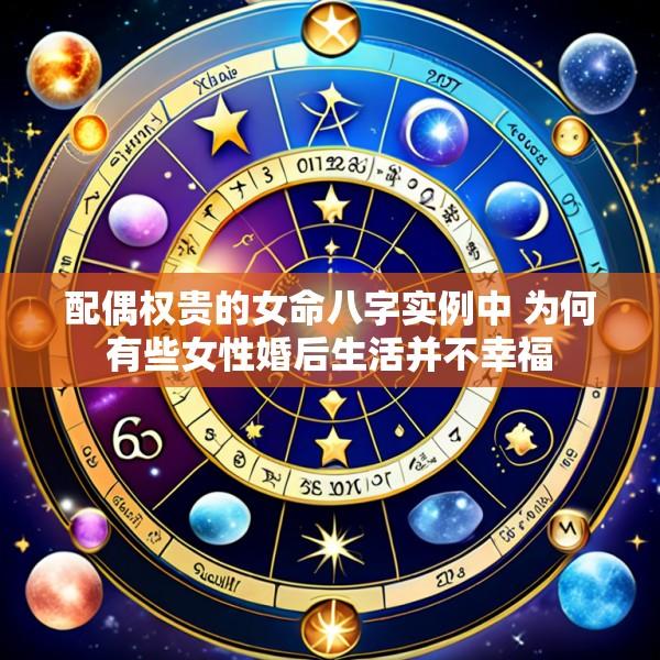 配偶权贵的女命八字实例中 为何有些女性婚后生活并不幸福