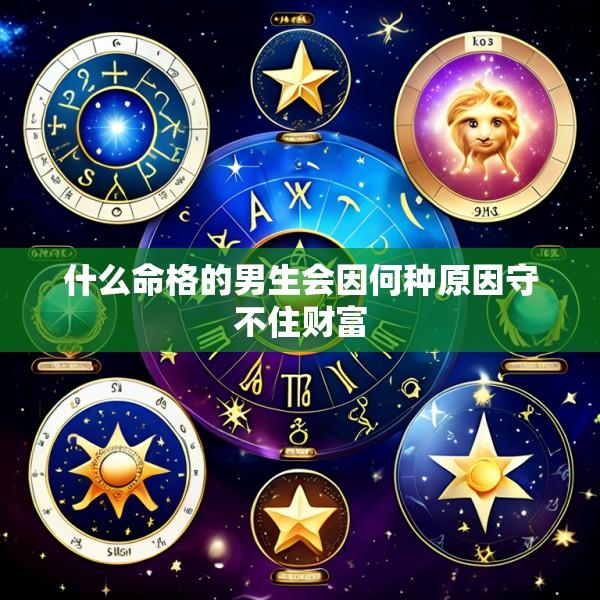 什么命格的男生会因何种原因守不住财富