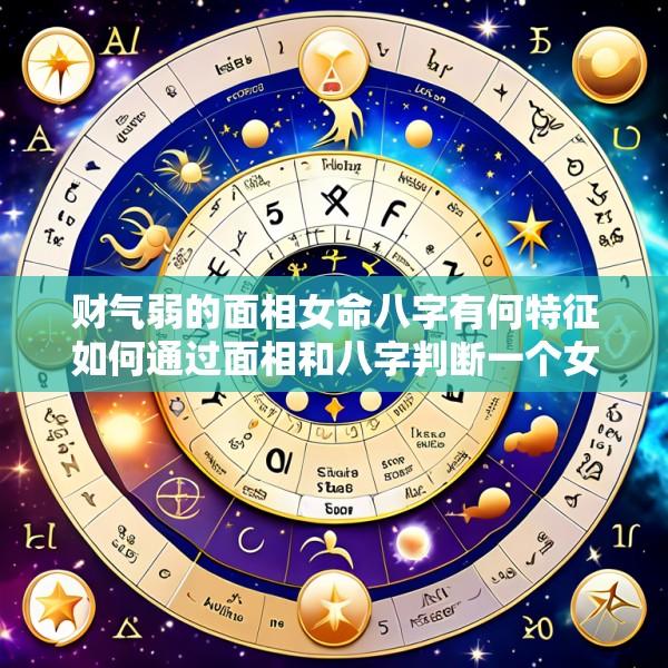 财气弱的面相女命八字有何特征如何通过面相和八字判断一个女性的财气