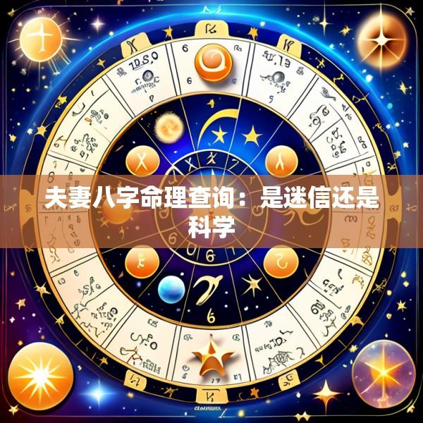 夫妻八字命理查询：是迷信还是科学