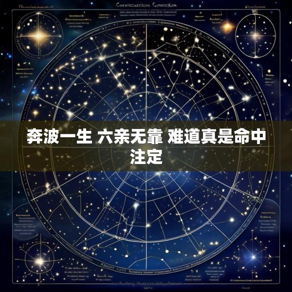 奔波一生 六亲无靠 难道真是命中注定