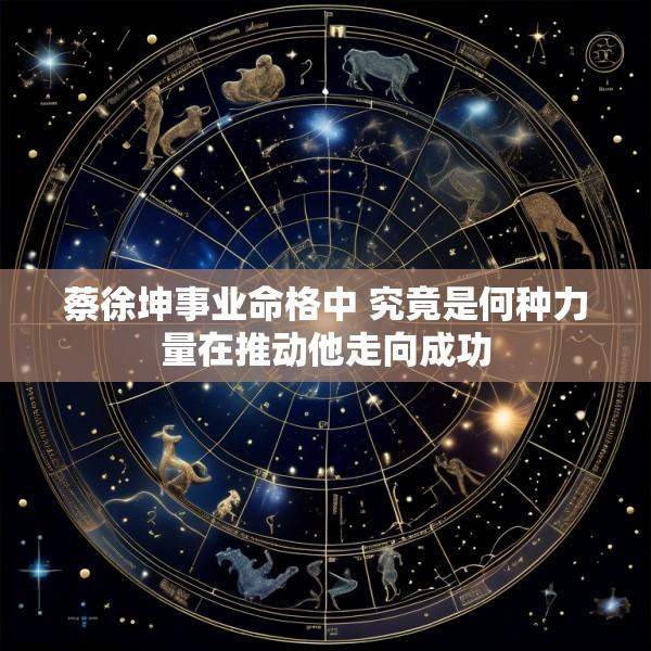 蔡徐坤事业命格中 究竟是何种力量在推动他走向成功