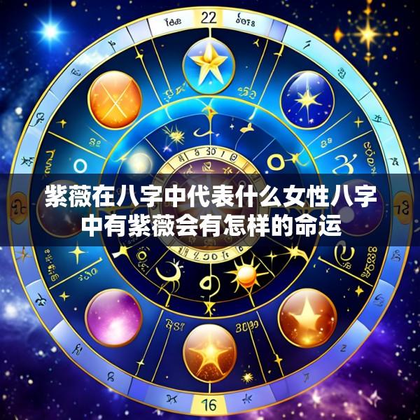 紫薇在八字中代表什么女性八字中有紫薇会有怎样的命运