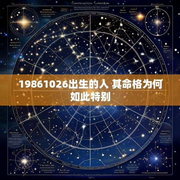 19861026出生的人 其命格为何如此特别