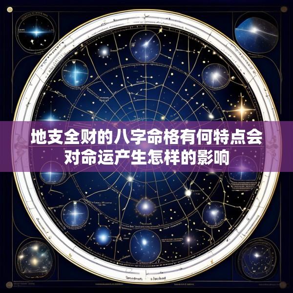 地支全财的八字命格有何特点会对命运产生怎样的影响