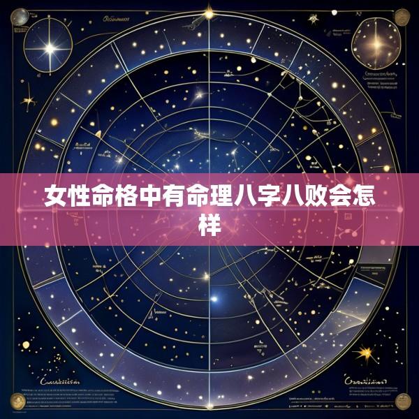 女性命格中有命理八字八败会怎样