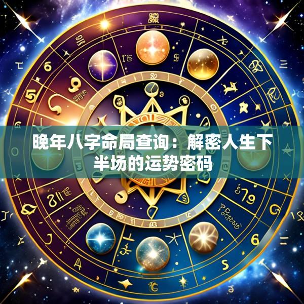 晚年八字命局查询：解密人生下半场的运势密码