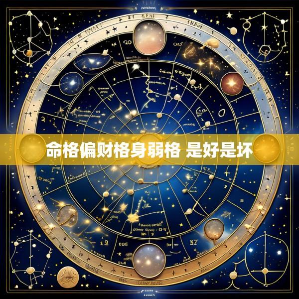 命格偏财格身弱格 是好是坏