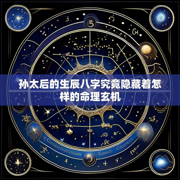 孙太后的生辰八字究竟隐藏着怎样的命理玄机