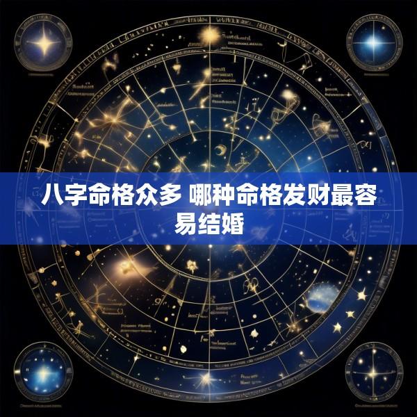 八字命格众多 哪种命格发财最容易结婚