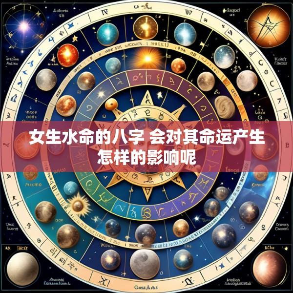 女生水命的八字 会对其命运产生怎样的影响呢
