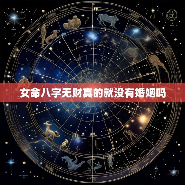 女命八字无财真的就没有婚姻吗
