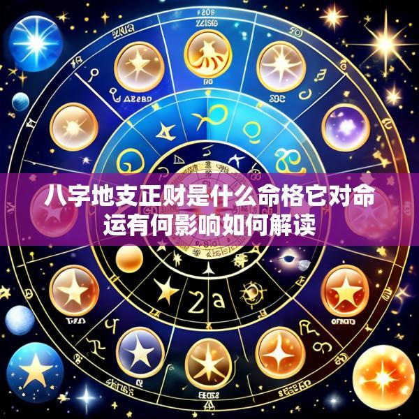 八字地支正财是什么命格它对命运有何影响如何解读
