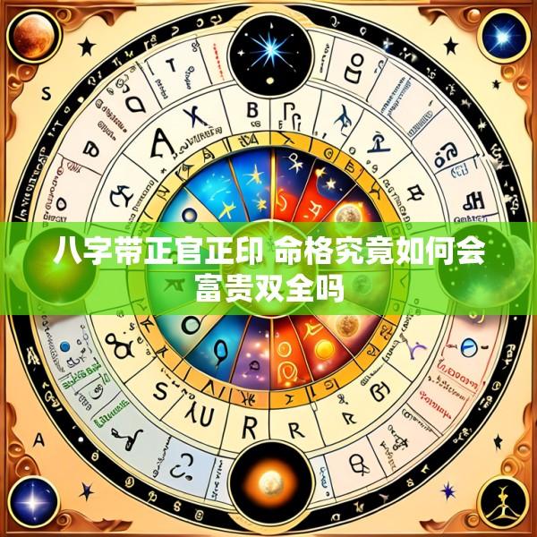 八字带正官正印 命格究竟如何会富贵双全吗