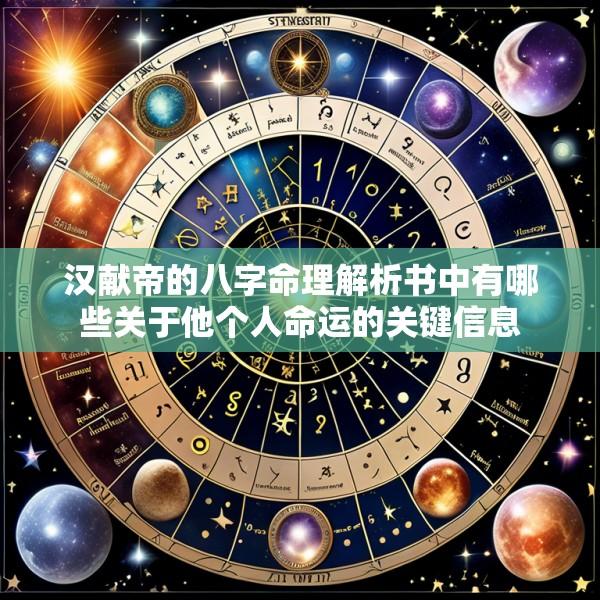 汉献帝的八字命理解析书中有哪些关于他个人命运的关键信息
