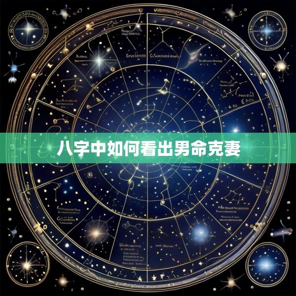 八字中如何看出男命克妻