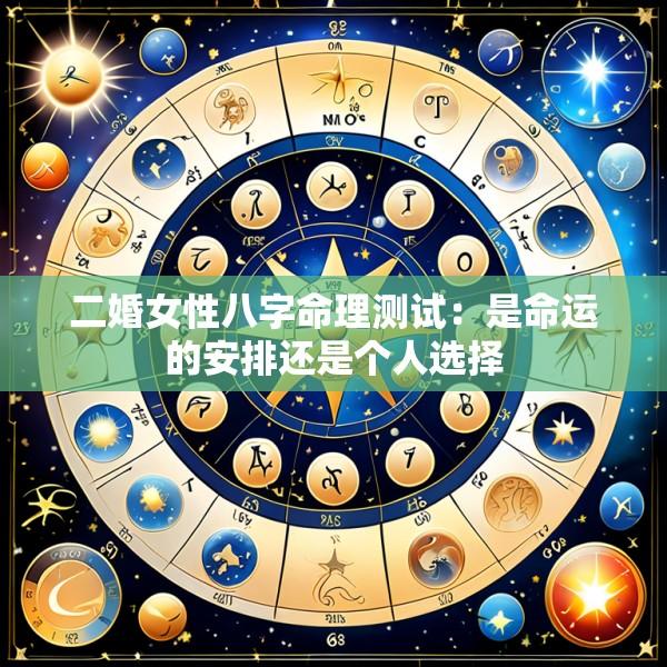 二婚女性八字命理测试：是命运的安排还是个人选择