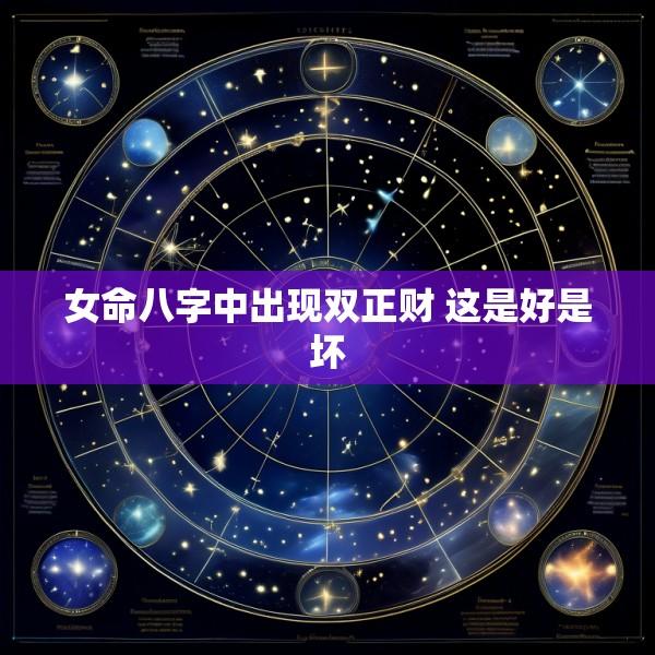 女命八字中出现双正财 这是好是坏