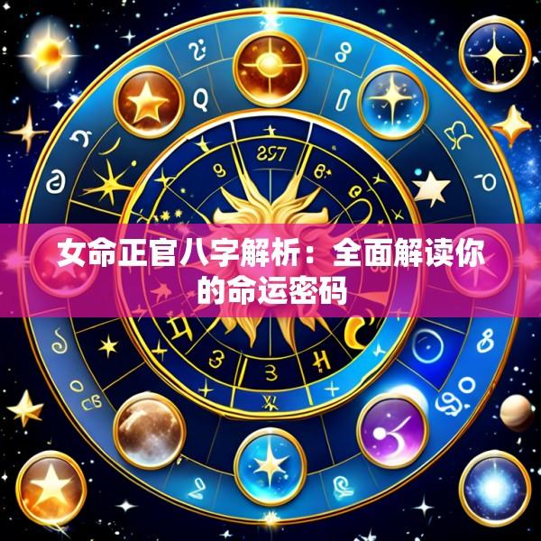 女命正官八字解析：全面解读你的命运密码