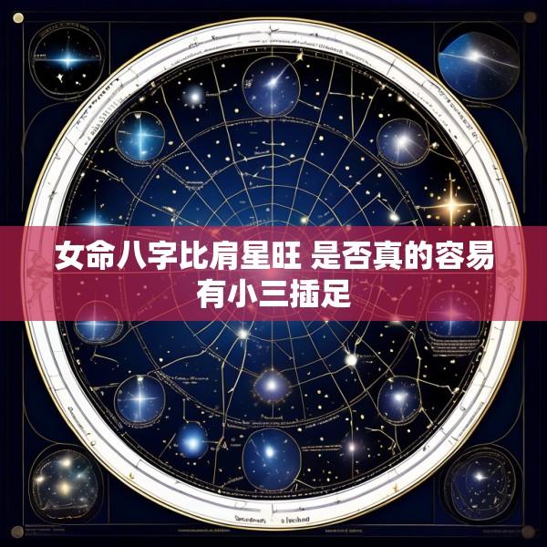 女命八字比肩星旺 是否真的容易有小三插足