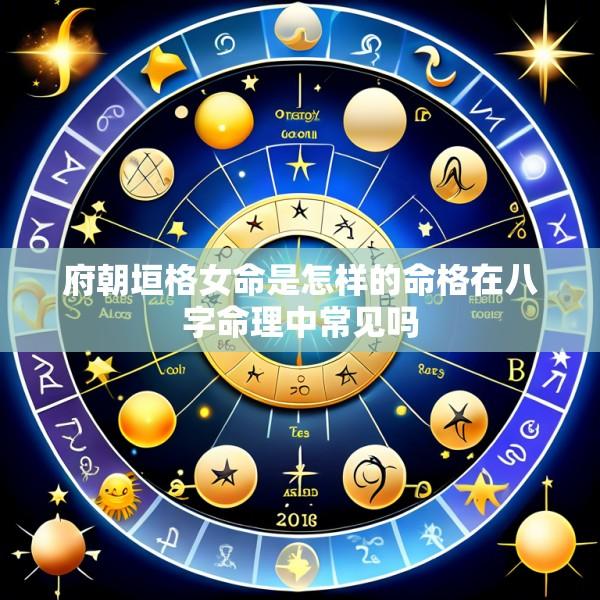 府朝垣格女命是怎样的命格在八字命理中常见吗