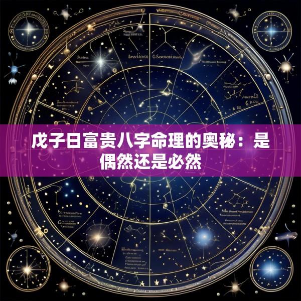戊子日富贵八字命理的奥秘：是偶然还是必然