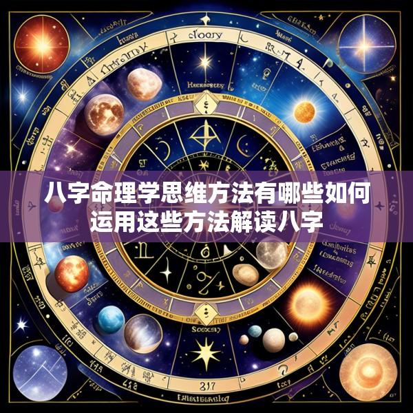 八字命理学思维方法有哪些如何运用这些方法解读八字