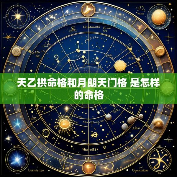 天乙拱命格和月朗天门格 是怎样的命格