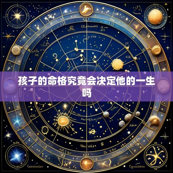 孩子的命格究竟会决定他的一生吗
