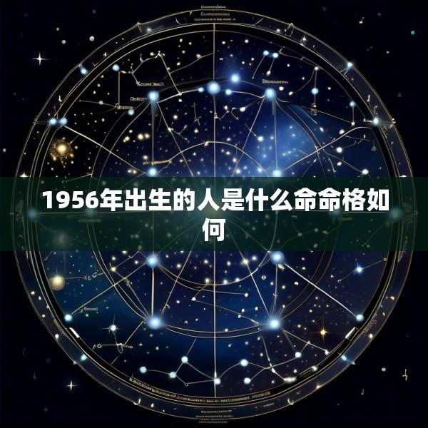 1956年出生的人是什么命命格如何