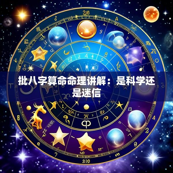 批八字算命命理讲解：是科学还是迷信