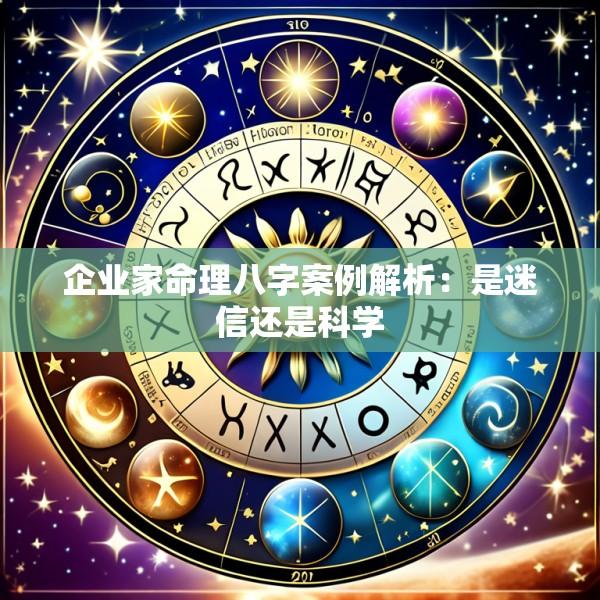 企业家命理八字案例解析：是迷信还是科学