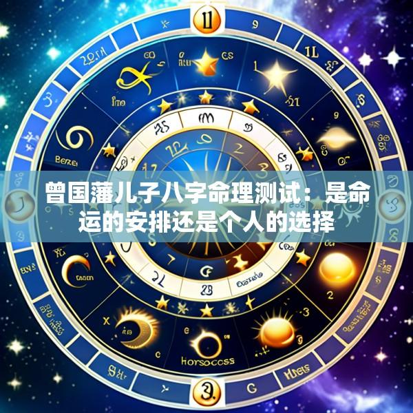曾国藩儿子八字命理测试：是命运的安排还是个人的选择