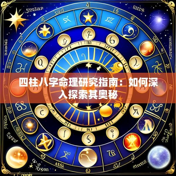 四柱八字命理研究指南：如何深入探索其奥秘
