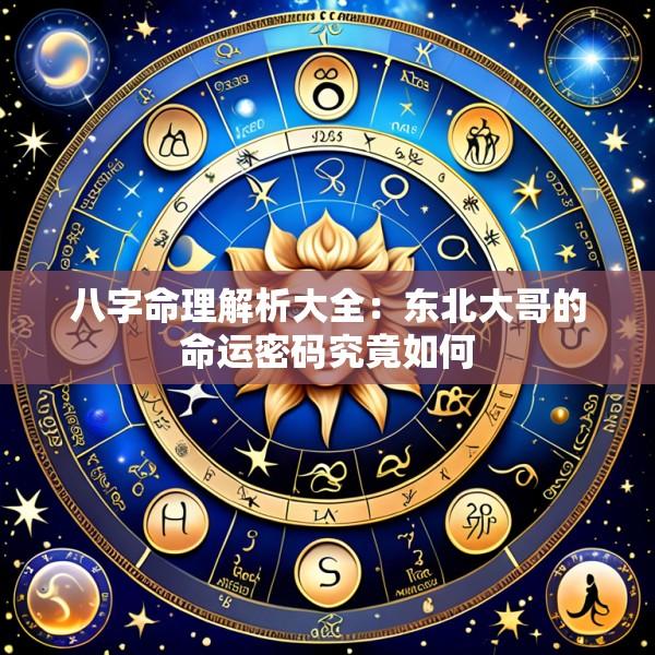八字命理解析大全：东北大哥的命运密码究竟如何