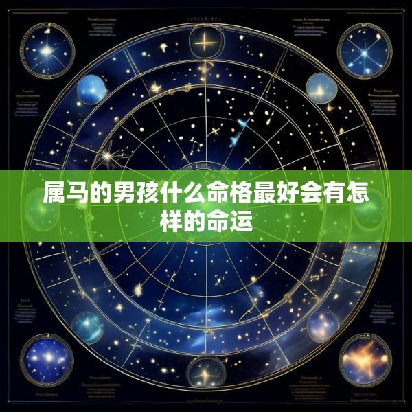属马的男孩什么命格最好会有怎样的命运