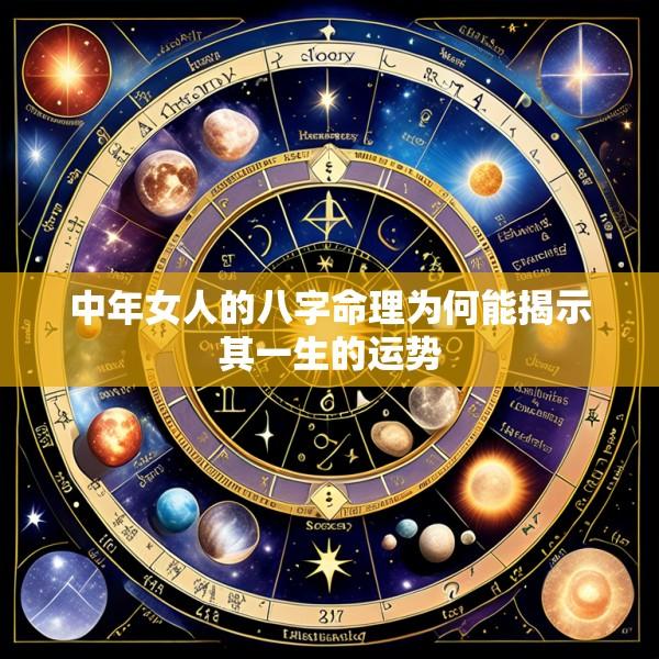 中年女人的八字命理为何能揭示其一生的运势