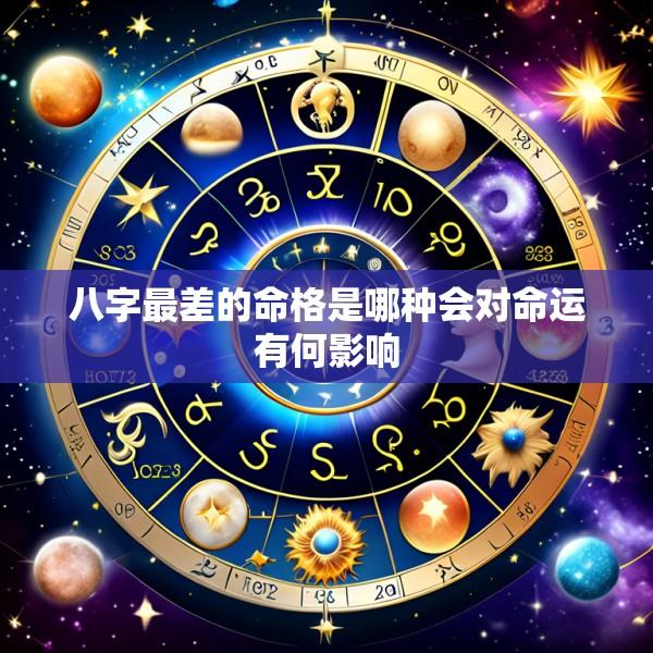 八字最差的命格是哪种会对命运有何影响