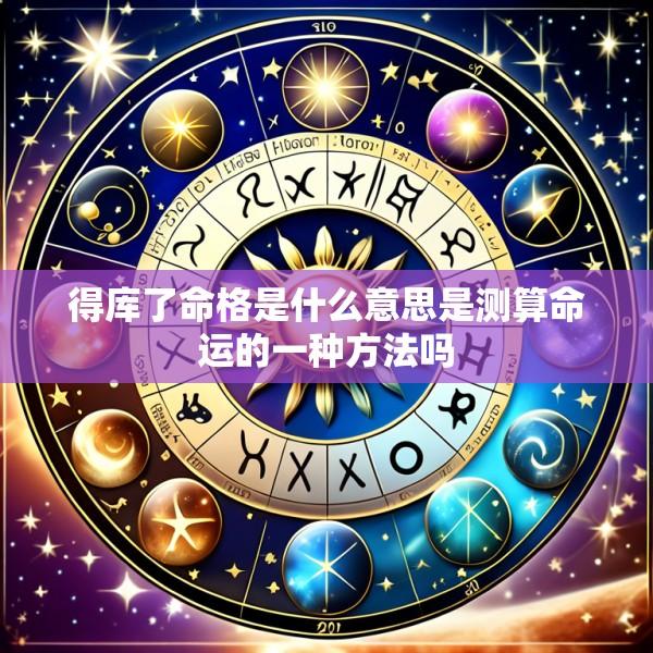 得库了命格是什么意思是测算命运的一种方法吗