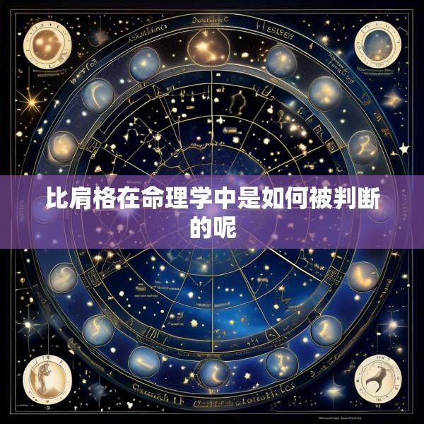 比肩格在命理学中是如何被判断的呢
