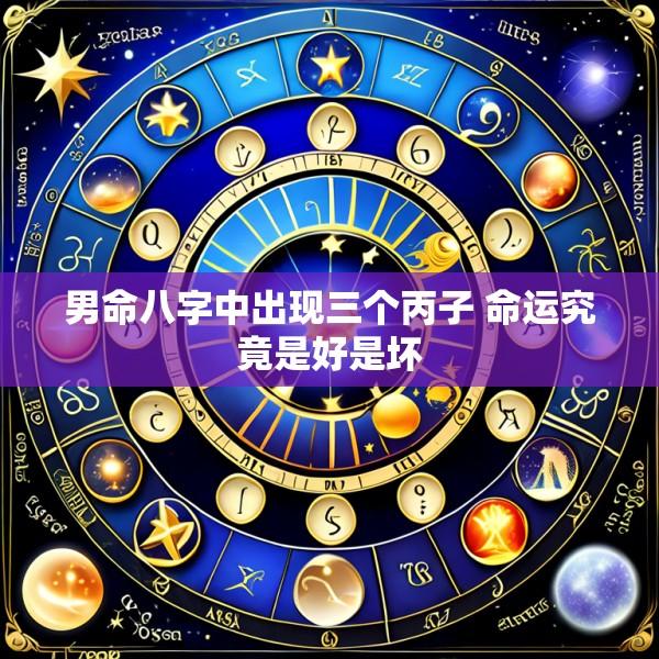 男命八字中出现三个丙子 命运究竟是好是坏