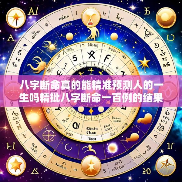 八字断命真的能精准预测人的一生吗精批八字断命一百例的结果为何如此准确
