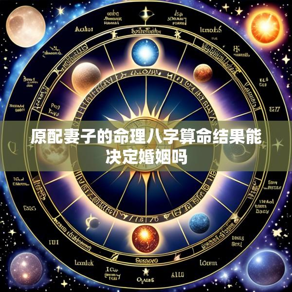 原配妻子的命理八字算命结果能决定婚姻吗