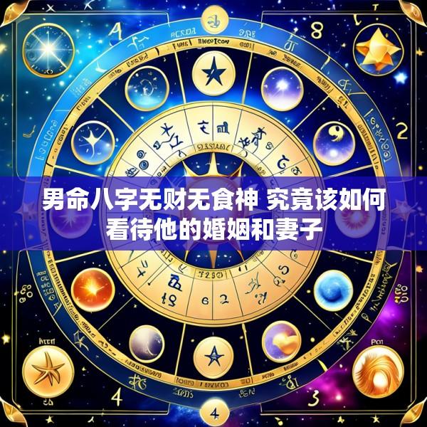 男命八字无财无食神 究竟该如何看待他的婚姻和妻子