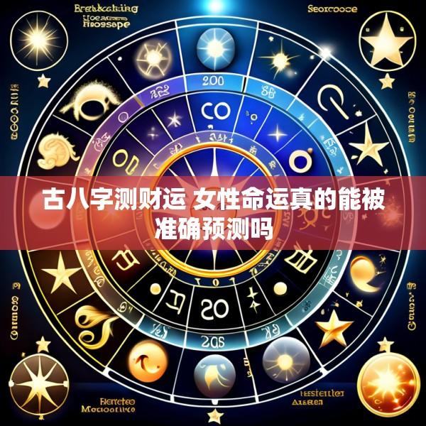 古八字测财运 女性命运真的能被准确预测吗
