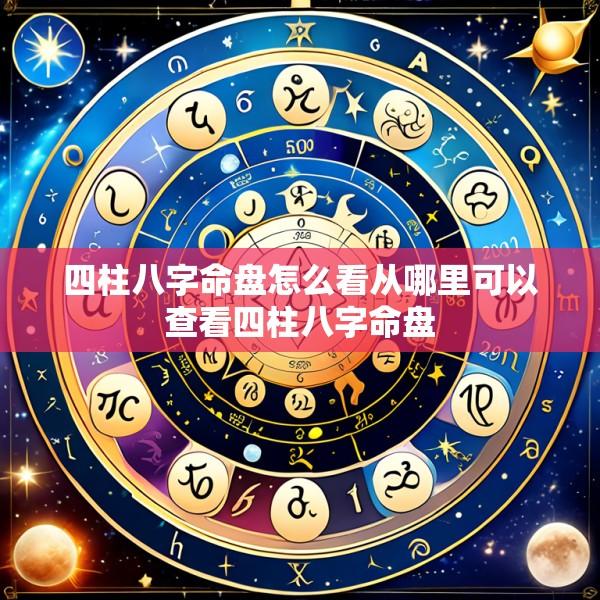 四柱八字命盘怎么看从哪里可以查看四柱八字命盘